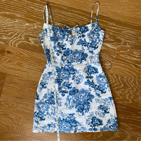 Reformation Violaine Olympia linen print mini dress size 0 - Picture 15 of 16